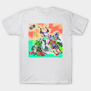 alien warfare in coven witch art in goya remix T-Shirt